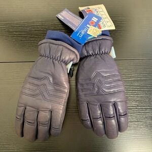 Vtg HotFingers Leather Ski Snow‎ Lined Gloves Winter Outdoor Men's Medium